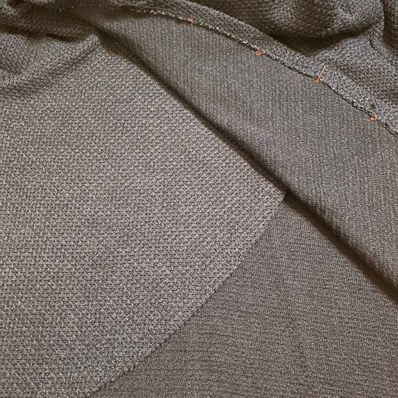 Dark Blue Wrap Front Top w/ Buttons & Cowl Neck Approx Size Medium - Picture 5 of 7